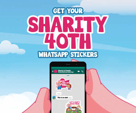 Get Your Sharity 40th Whatsapp Stickers