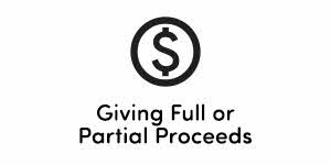 Giving Full or Partial Proceeds icon